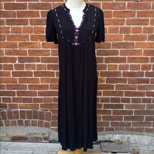 ba&sh Black Dress Purple Trims